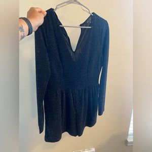 Glitter Black Romper